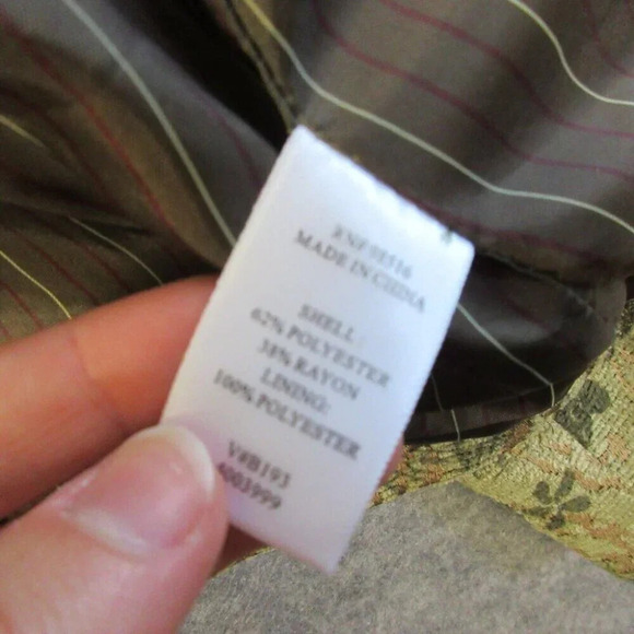 Coldwater Creek Womens Blazer Jacket W 18 Beige Chenille Tapestry Office  568 - Picture 9 of 13